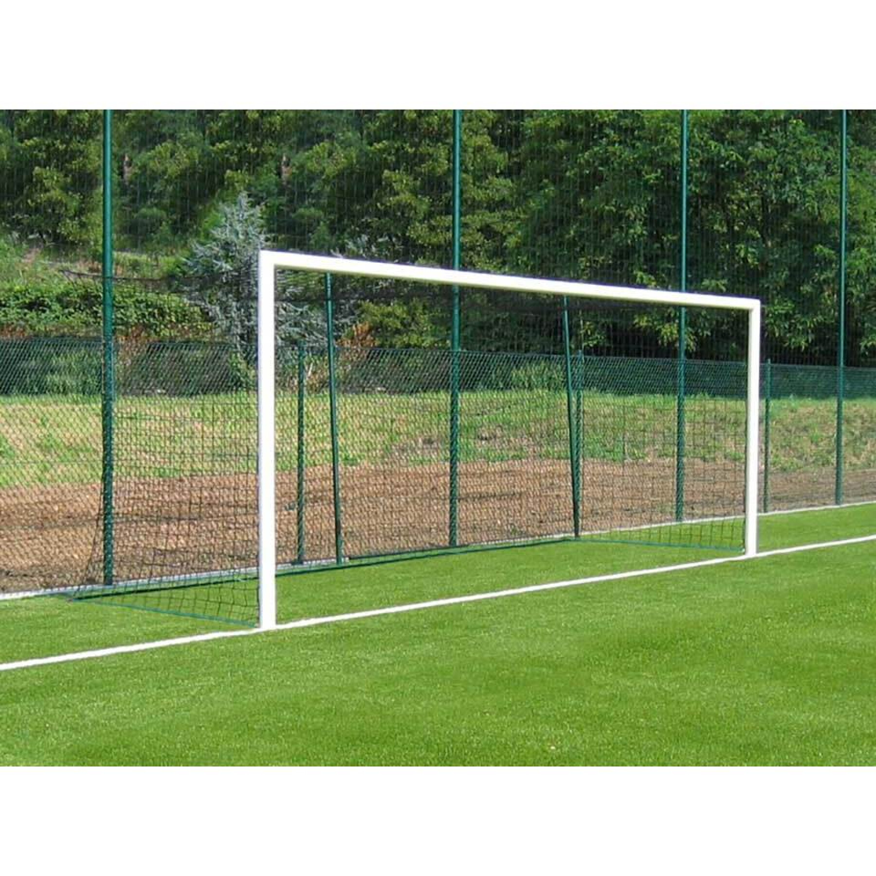 Baliza de futebol de 8 em aço galvanizado para embutir Sodex Sport [Tamanho 6x2,1 m]