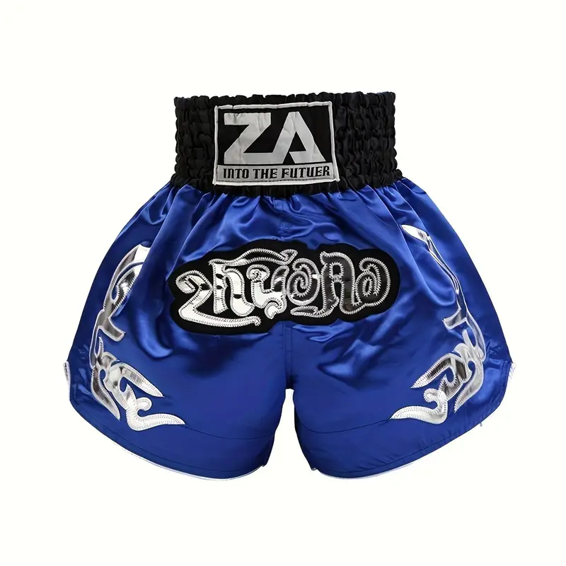 Calções de Luta Muay Thai e MMA com Design Bordado de Tigre
