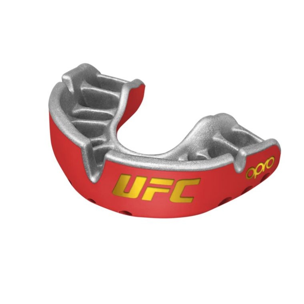 Protector Bucal OPRO Self-Fit UFC Gold – Branco/Vermelho

